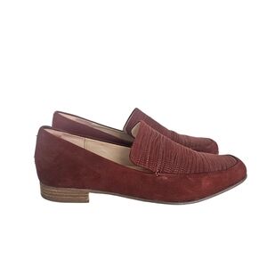 Clarks Nubuck Rust Loafers